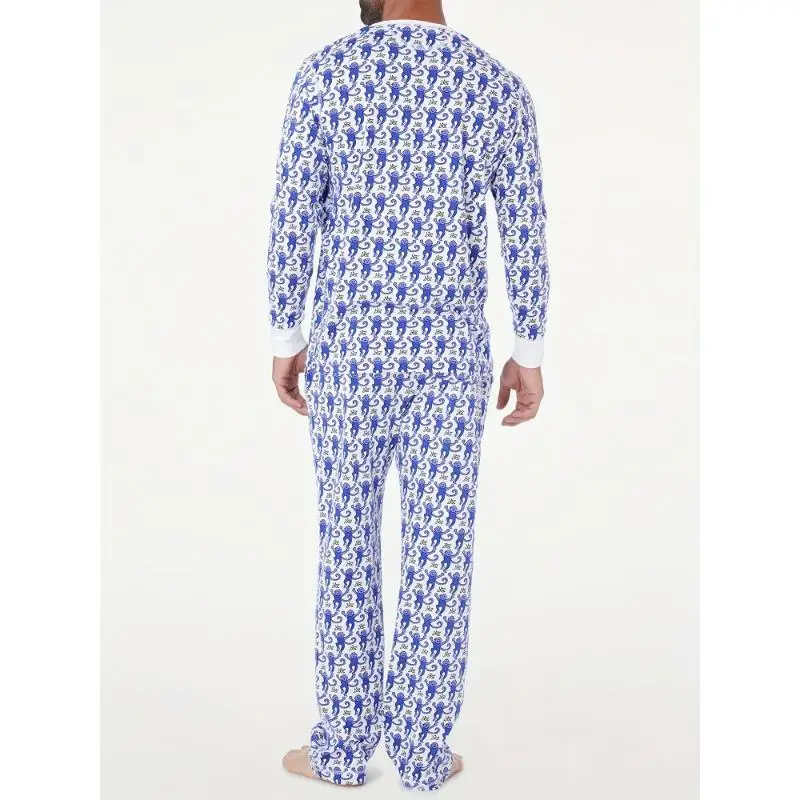 Men's Sleepwear Monkey Print Pajamas Seven Sleeve Cross-Border Men's Clothing Four Seasons Suitable Comfortable Home Clothes
Men's Sleepwear Monkey Print Pajamas Seven Sleeve Cross-Border Men's Clothing Four Seasons Suitable Comfortable Home Clothes