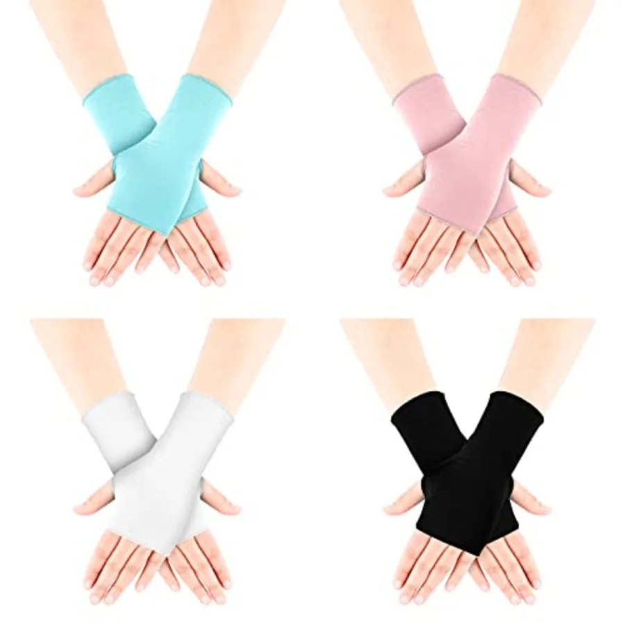 Bememo 4 Pack Sun Protection UV Gloves Driving Sun Block Gloves Cooling Fingerless Wrist Length Cotton for Women Gel Manicure
Bememo 4 Pack Sun Protection UV Gloves Driving Sun Block Gloves Cooling Fingerless Wrist Length Cotton for Women Gel Manicure