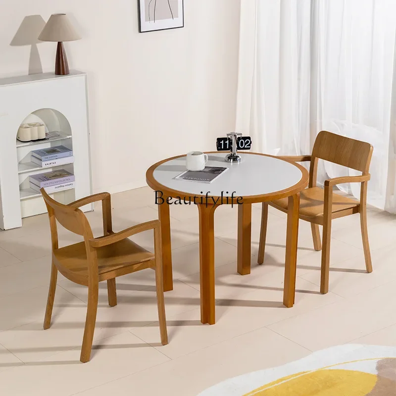 Nordic medieval retro rock slab round table home restaurant solid wood round dining table medieval
Nordic medieval retro rock slab round table home restaurant solid wood round dining table medieval