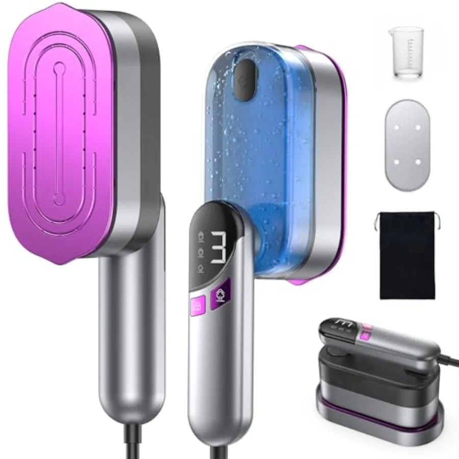 2-in-1 Handheld Steamer and Iron for Clothes 1000W Travel Steamer with Ceramic Soleplate 9s Fast Heat-Up Leak-Proof 170mL Tank
2-in-1 Handheld Steamer and Iron for Clothes 1000W Travel Steamer with Ceramic Soleplate 9s Fast Heat-Up Leak-Proof 170mL Tank