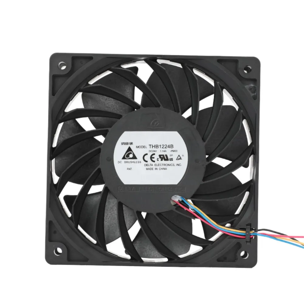 THB1224B-PM00 DC 24V 1.14A 12025 Delta 12cm 120mm 120X120X25mm Server Cooling Fan
THB1224B-PM00 DC 24V 1.14A 12025 Delta 12cm 120mm 120X120X25mm Server Cooling Fan