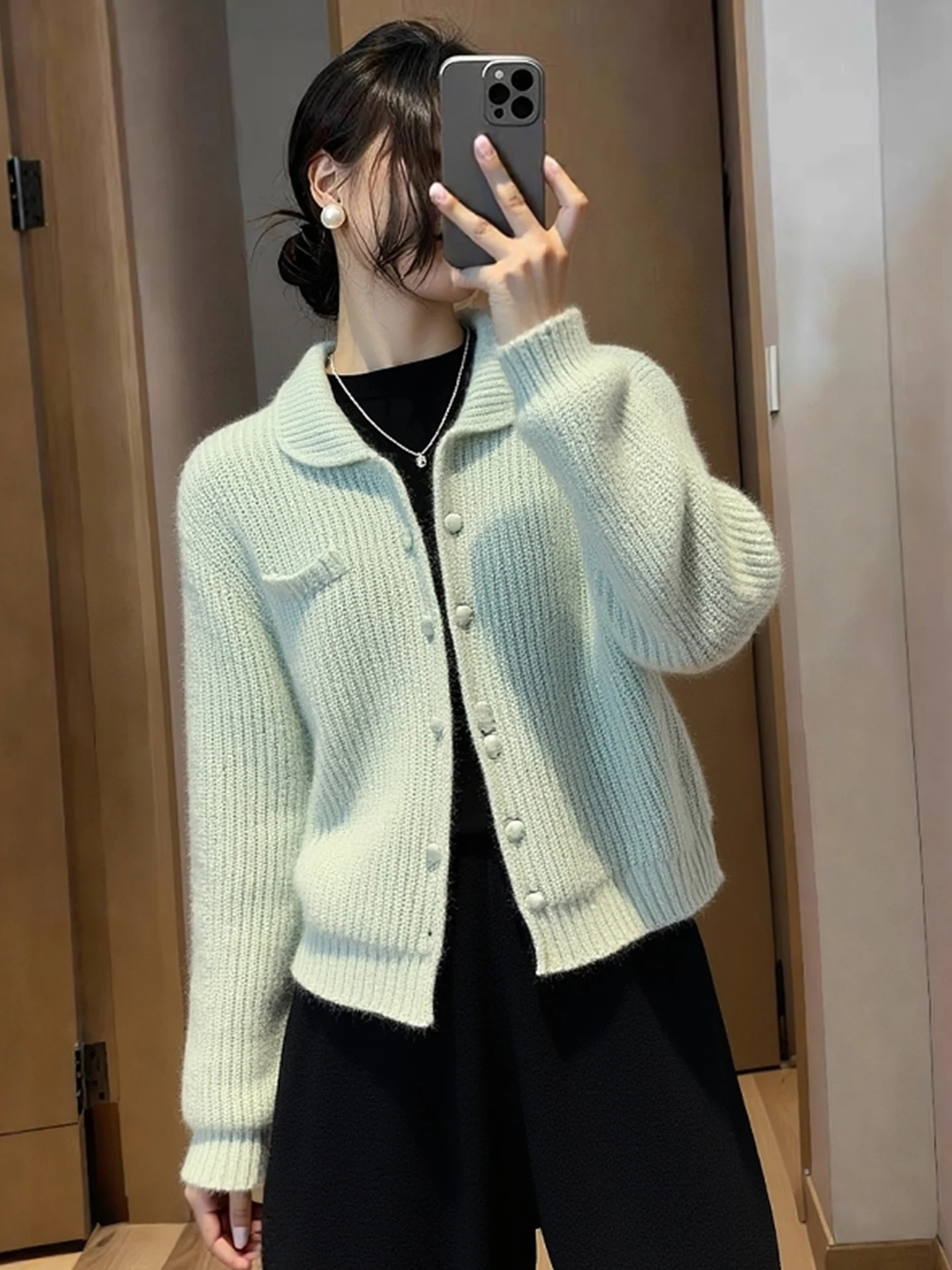 Ele Long Sve Knitted Open Cardigan Soft Comfortable Winter Sweater Single Button Design Korean Sle Loose Fit Women's...
Ele Long Sve Knitted Open Cardigan Soft Comfortable Winter Sweater Single Button Design Korean Sle Loose Fit Women's...