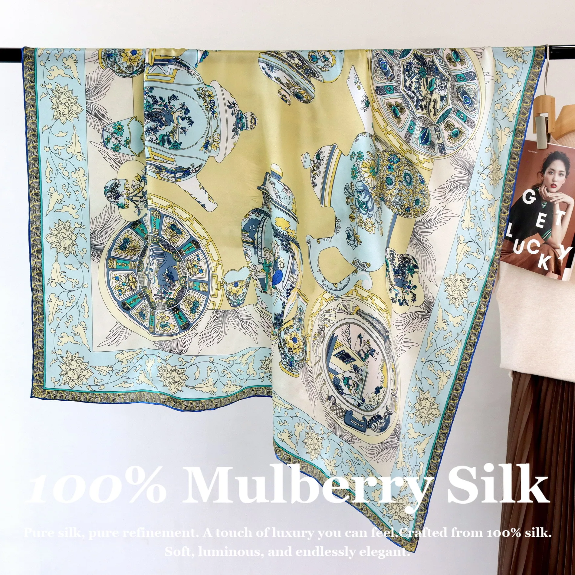 Real Natural Silk Scarf 110cm Large Square 100% Mulberry Silk Hand Rolled Edge Women Luxury Hijab Shawl Bufanda Pashmina Poncho
Real Natural Silk Scarf 110cm Large Square 100% Mulberry Silk Hand Rolled Edge Women Luxury Hijab Shawl Bufanda Pashmina Poncho