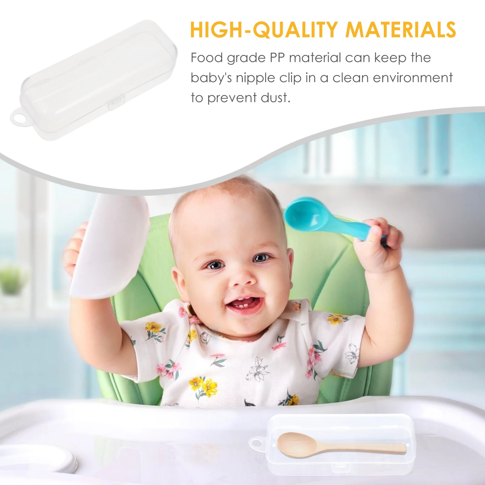 6Pcs Pacifier Case Holder Food Grade PP Material Durable Portable Storage Container for Feeding Tableware
6Pcs Pacifier Case Holder Food Grade PP Material Durable Portable Storage Container for Feeding Tableware