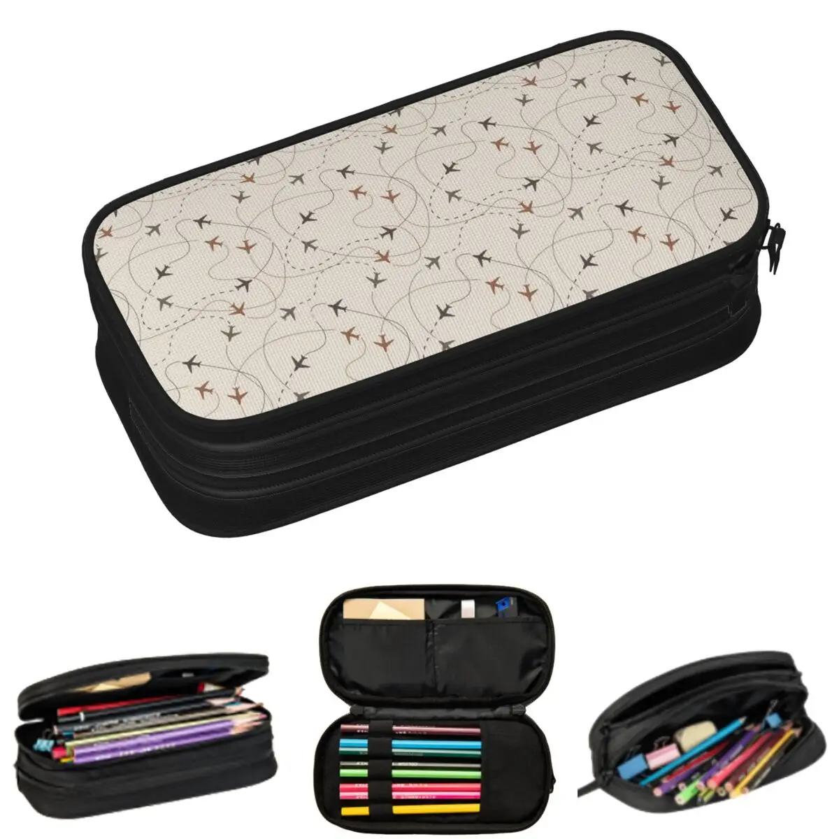 Airplane Flight Routes Captain Aviator Pilot Pencil Cases for Students Gifts Pen Box Pencil Bag Large Capacity Pencil Pouch
Airplane Flight Routes Captain Aviator Pilot Pencil Cases for Students Gifts Pen Box Pencil Bag Large Capacity Pencil Pouch