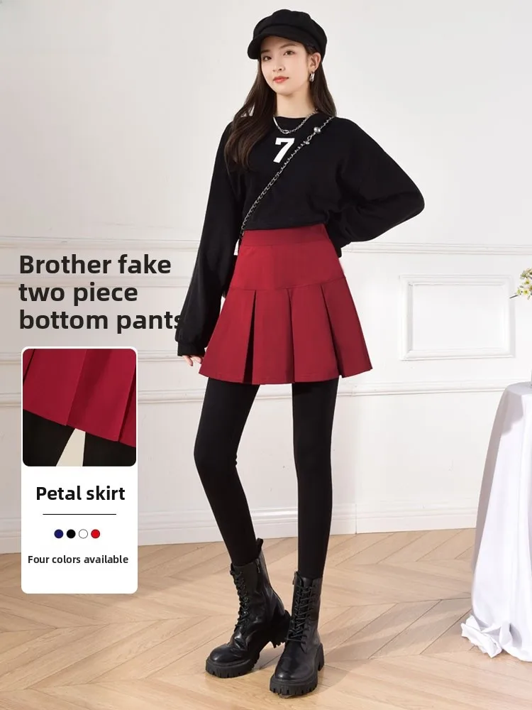 Женские осенне-зимние утепленные плиссированные брюки-юбка с высокой талией, цельные, больших размеров, базовый слой, брюки-кюлоты
Женские осенне-зимние утепленные плиссированные брюки-юбка с высокой талией, цельные, больших размеров, базовый слой, брюки-кюлоты