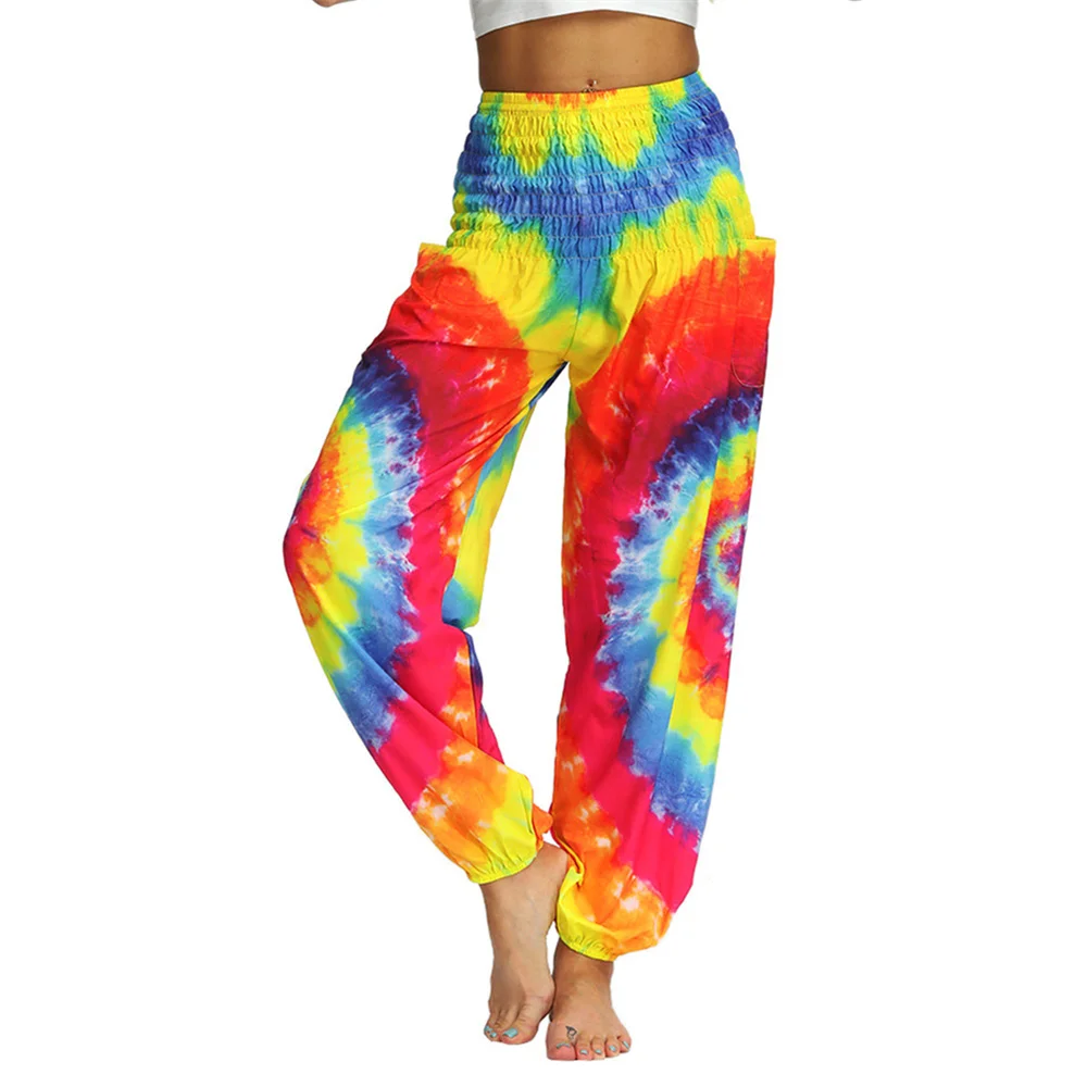 Tie-Dye High Waist Harem Pants Yoga Trousers for Women,Baggy Elastic Waist Boho Pants Casual Loose Beach Pants
Tie-Dye High Waist Harem Pants Yoga Trousers for Women,Baggy Elastic Waist Boho Pants Casual Loose Beach Pants