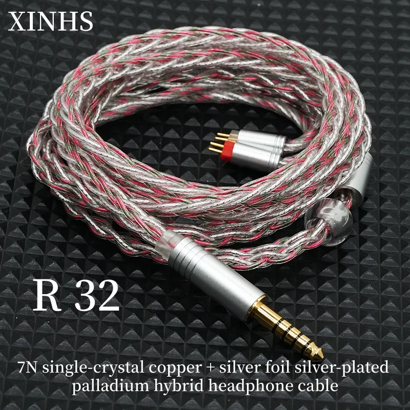 HiFi IEM Upgrade Cable XINHS R32 8Core Silver Red 7N OCC Single Crystal Copper Silver Foil Plated Palladium Hybrid Audio Cord
HiFi IEM Upgrade Cable XINHS R32 8Core Silver Red 7N OCC Single Crystal Copper Silver Foil Plated Palladium Hybrid Audio Cord