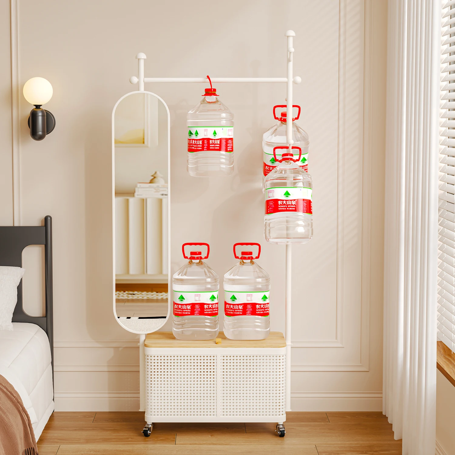 cream wind wrought iron hanger bedroom floor hanger mobile pulley storage European bedside table coat rack
cream wind wrought iron hanger bedroom floor hanger mobile pulley storage European bedside table coat rack