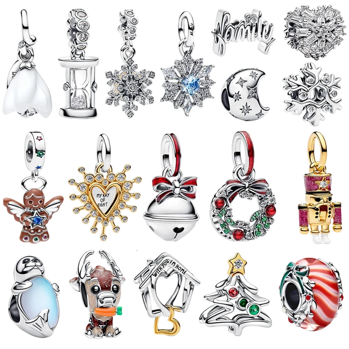 Оригинальный рождественский кулон из стерлингового серебра 925 пробы, серьги-снежинки, бусины, подходят для браслетов «сделай сам», ожерелья, ювелирных изделий, подарков
Оригинальный рождественский кулон из стерлингового серебра 925 пробы, серьги-снежинки, бусины, подходят для браслетов «сделай сам», ожерелья, ювелирных изделий, подарков