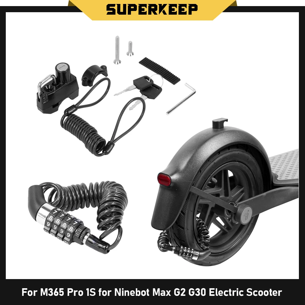 Security Locks Portable Helmet Lock Anti Theft Safety Lock for Ninebot Max G2 G30 Electric Scooter for Xiaomi M365 Pro 1S Parts
Security Locks Portable Helmet Lock Anti Theft Safety Lock for Ninebot Max G2 G30 Electric Scooter for Xiaomi M365 Pro 1S Parts