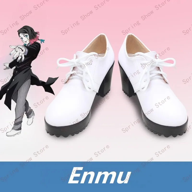 Demon Slayer Kimetsu no Yaiba Enmu, белые туфли ручной работы из искусственной кожи для косплея
Demon Slayer Kimetsu no Yaiba Enmu, белые туфли ручной работы из искусственной кожи для косплея