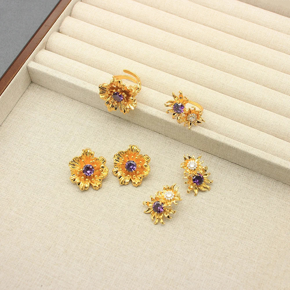 Niche Style Design Frenchretro Exquisite Flower Daisy Earrings and Ring Set
Niche Style Design Frenchretro Exquisite Flower Daisy Earrings and Ring Set