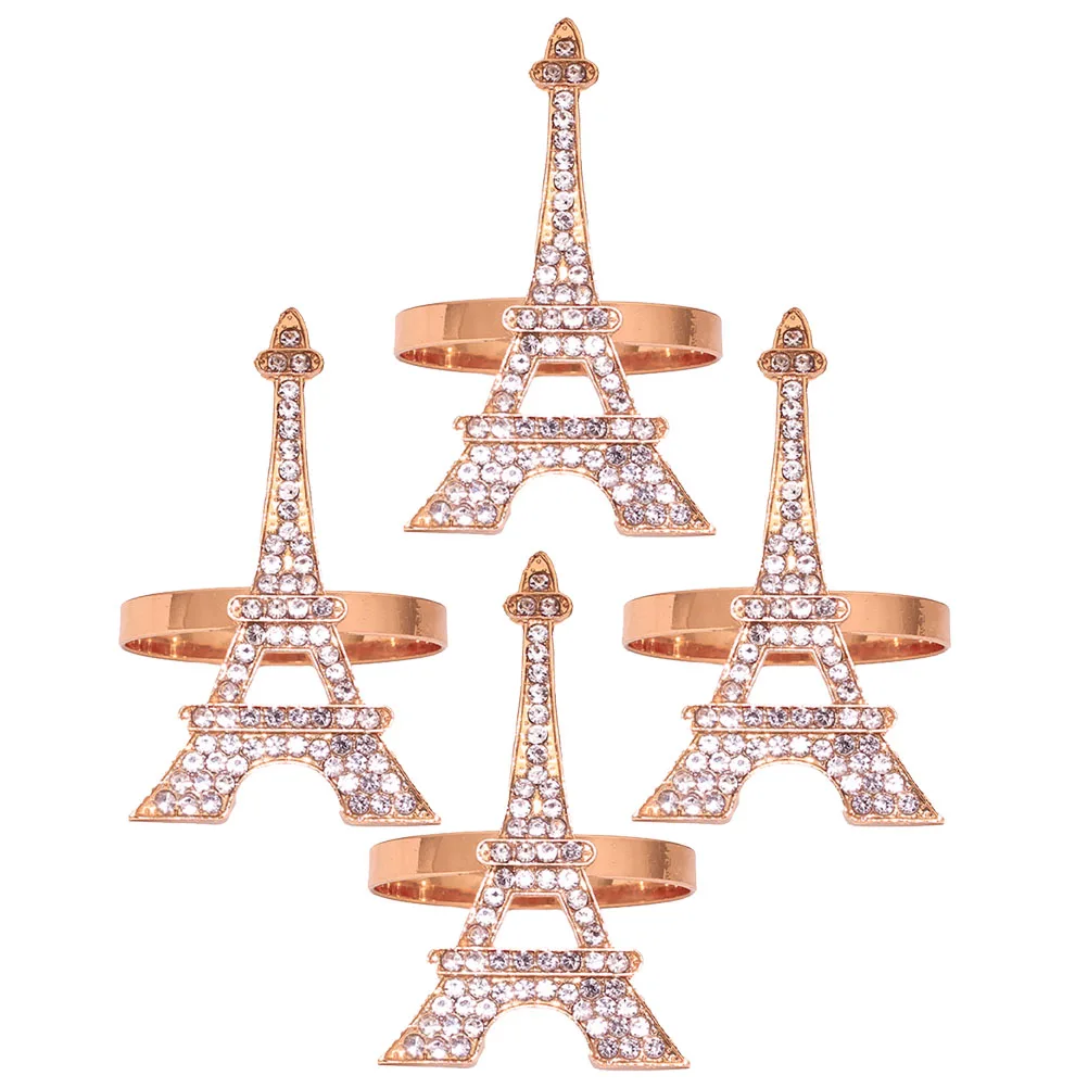 4pcs Napkin Ring Serviette Buckle Eiffel Tower Decorative Reusable Table Accessories Kitchen Bar Home Hotel Restaurant Party
4pcs Napkin Ring Serviette Buckle Eiffel Tower Decorative Reusable Table Accessories Kitchen Bar Home Hotel Restaurant Party