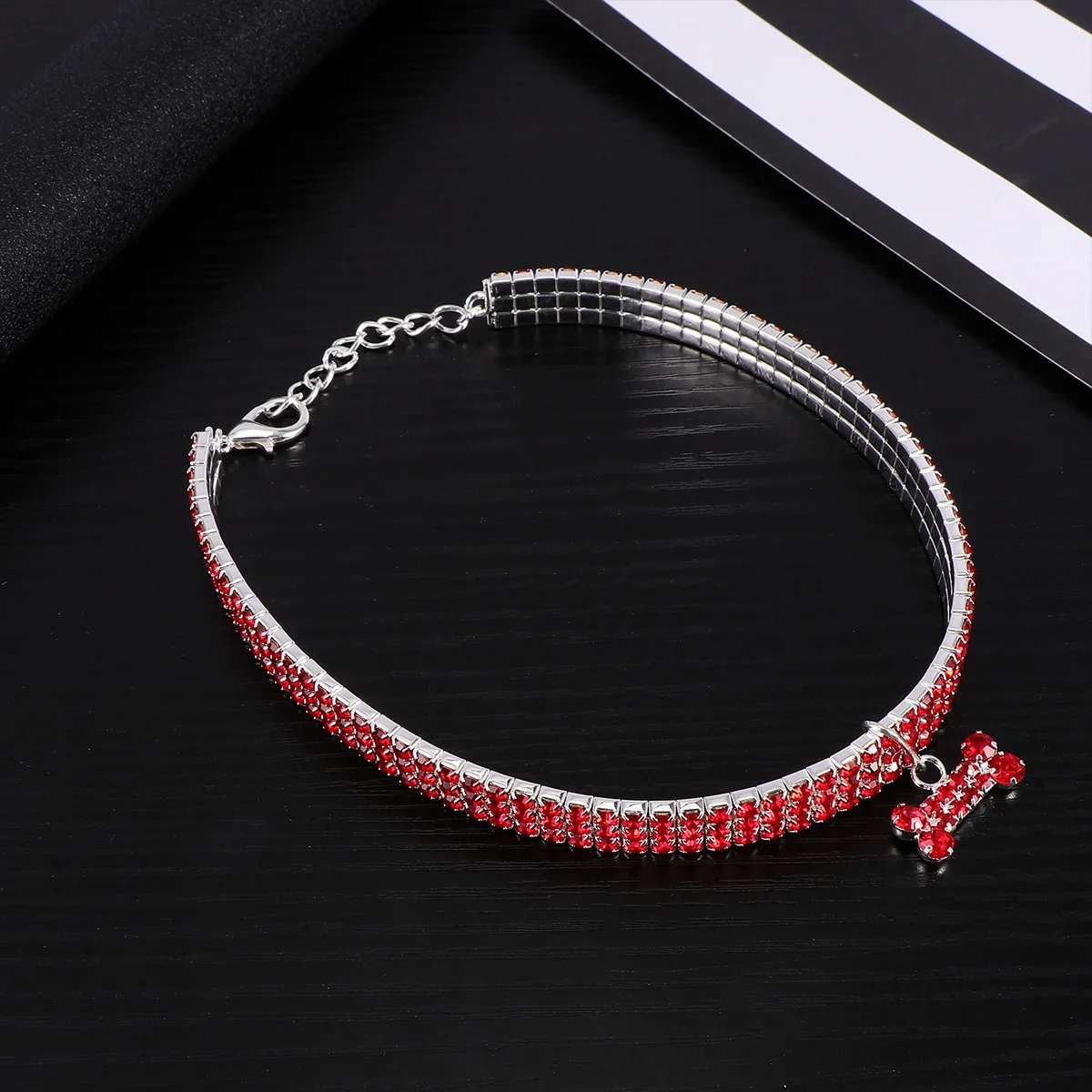 Rhinestone Pet Collar Adjustable Dog Collar For Small Medium Dogs Shining Crystal Necklace Pet Supplies Red Size
Rhinestone Pet Collar Adjustable Dog Collar For Small Medium Dogs Shining Crystal Necklace Pet Supplies Red Size