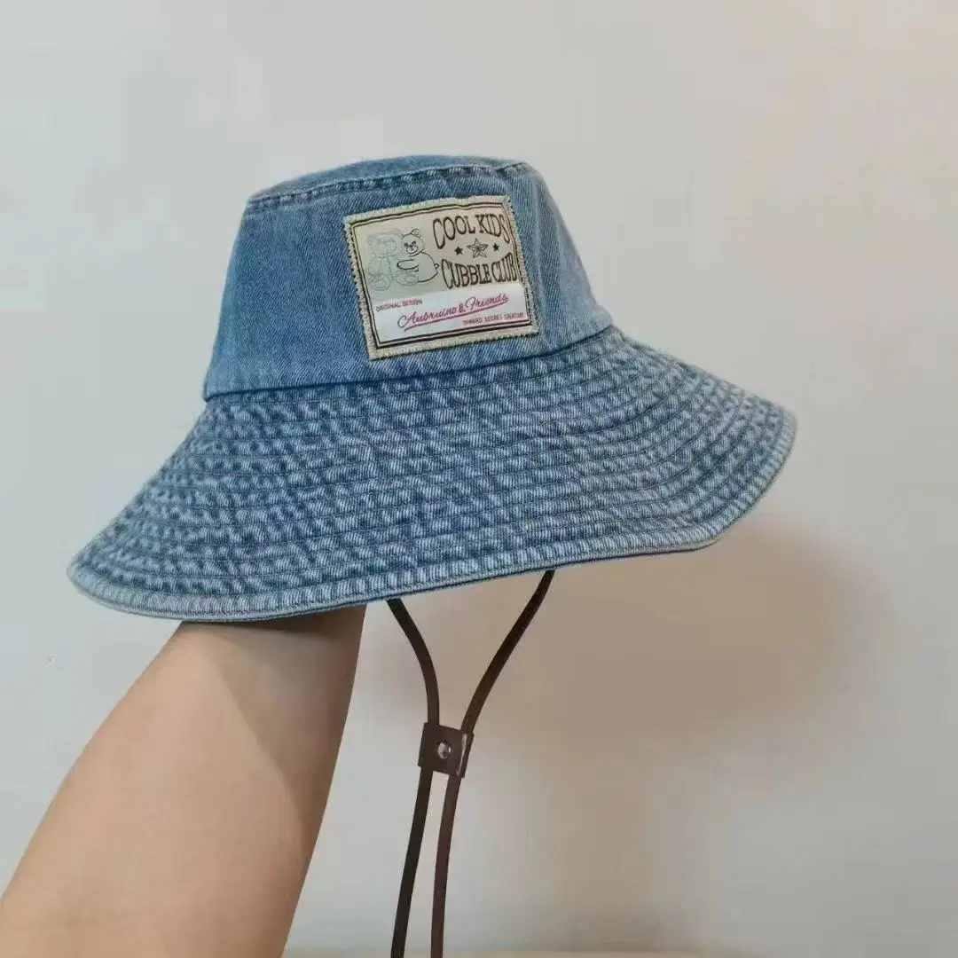 Japanese sticker denim bucket hat women's retro washed old big brim basin hat showing face small sunshade sunscreen hat
Japanese sticker denim bucket hat women's retro washed old big brim basin hat showing face small sunshade sunscreen hat