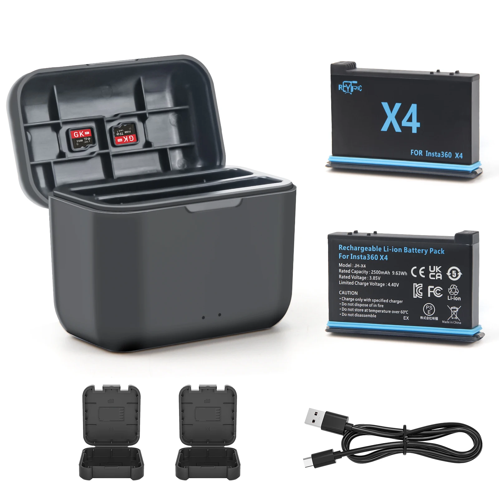 2500mAh for Insta360 X4 Replacement Battery / Fast Charger box for Insta 360 X4 Action Camera Accessories
2500mAh for Insta360 X4 Replacement Battery / Fast Charger box for Insta 360 X4 Action Camera Accessories