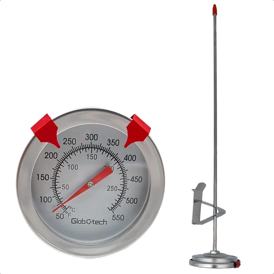 Meat Candy Deep Fry Thermometer 2 Dial Thermometer 12 Long Stainl Steel Stem Cooking Thermometer for Grill Turkey BBQ
Meat Candy Deep Fry Thermometer 2 Dial Thermometer 12 Long Stainl Steel Stem Cooking Thermometer for Grill Turkey BBQ