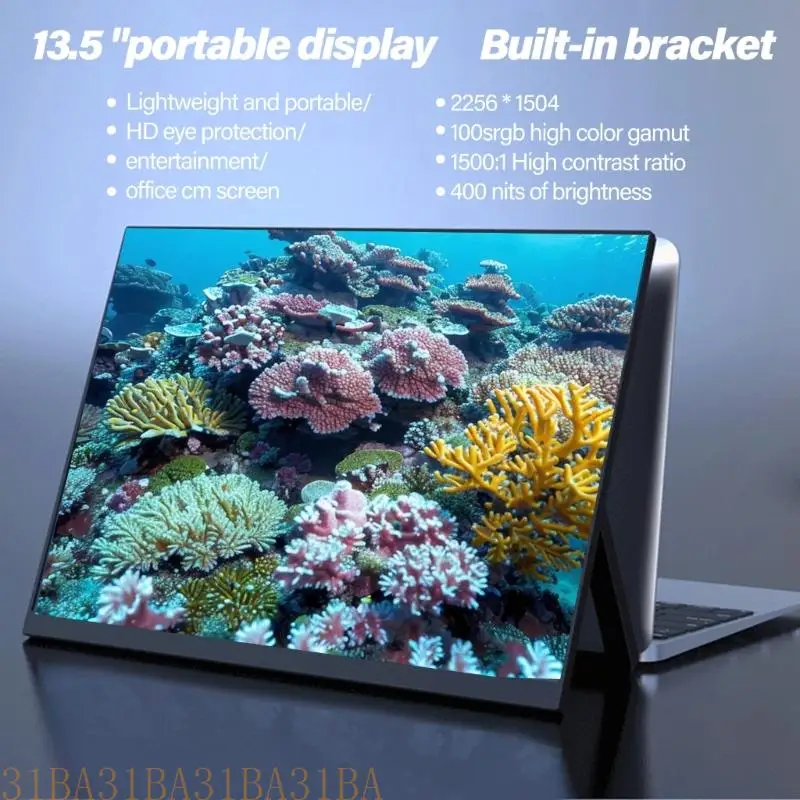 31BA Slimly 13.5Inch IPS Portable Monitors for Business Entertainment Supports Mini HDMIs Vedio Input USB C Power Supply
31BA Slimly 13.5Inch IPS Portable Monitors for Business Entertainment Supports Mini HDMIs Vedio Input USB C Power Supply