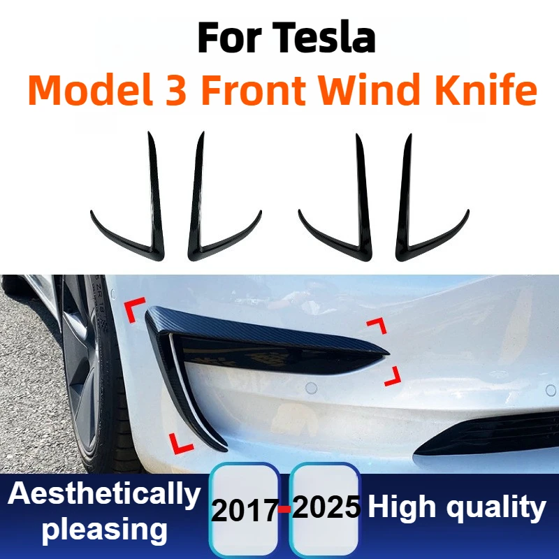 For Tesla Model 3 2017-2025 Front Bumper Canards Fog Lamp Cover Splitter Lip Trim Car Exterior Sticker Modification Accessories
For Tesla Model 3 2017-2025 Front Bumper Canards Fog Lamp Cover Splitter Lip Trim Car Exterior Sticker Modification Accessories