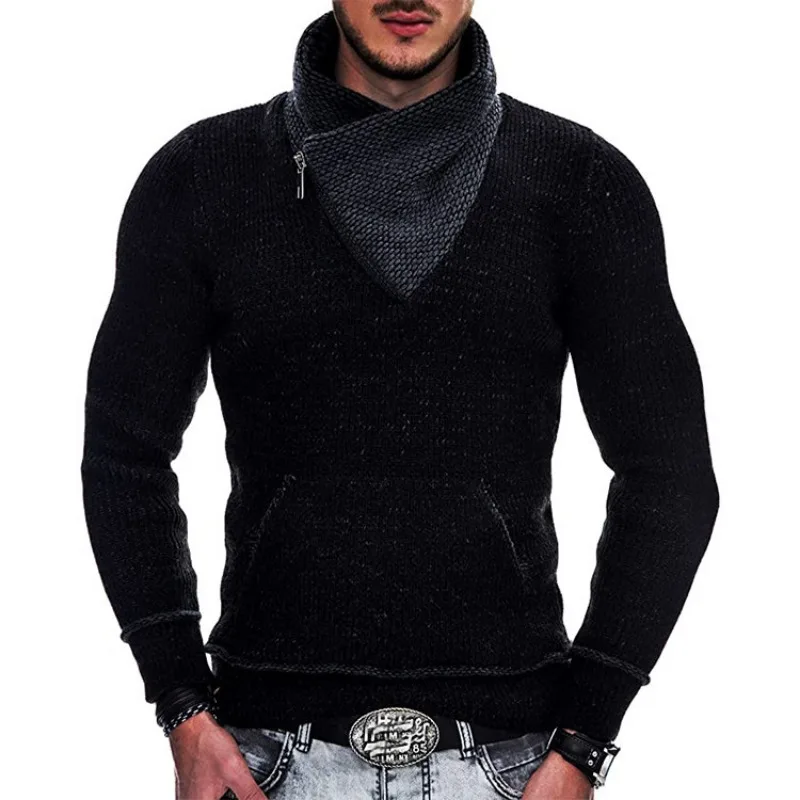 Autumn Winter Knitted Sweater Turtleneck Men Knit Pullover Vintage Slim Tops Pocket Long Sleeve Luxury Design Men's Clothing New
Autumn Winter Knitted Sweater Turtleneck Men Knit Pullover Vintage Slim Tops Pocket Long Sleeve Luxury Design Men's Clothing New