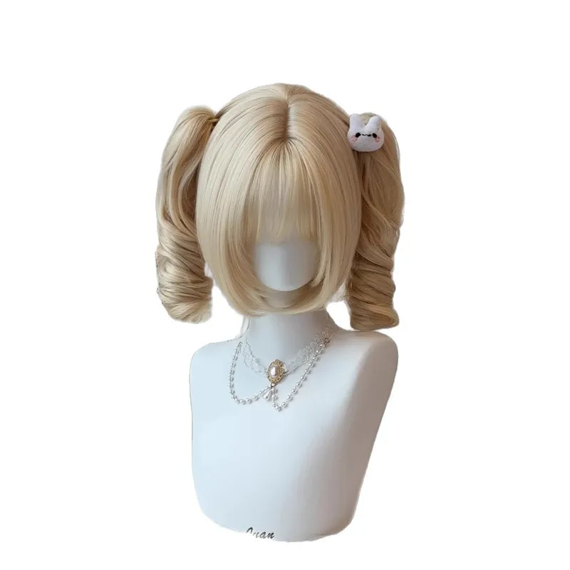 Lolita double ponytail wig full head cover women's Japanese platinum Roman curl grab clip wig cover
Lolita double ponytail wig full head cover women's Japanese platinum Roman curl grab clip wig cover