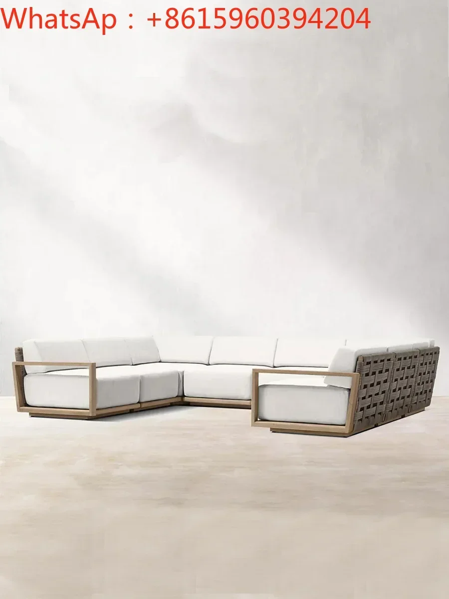 Custom teak outdoor sofa, single courtyard, garden room, open-air hotel, rattan designer, leisure coffee table,
Custom teak outdoor sofa, single courtyard, garden room, open-air hotel, rattan designer, leisure coffee table,
