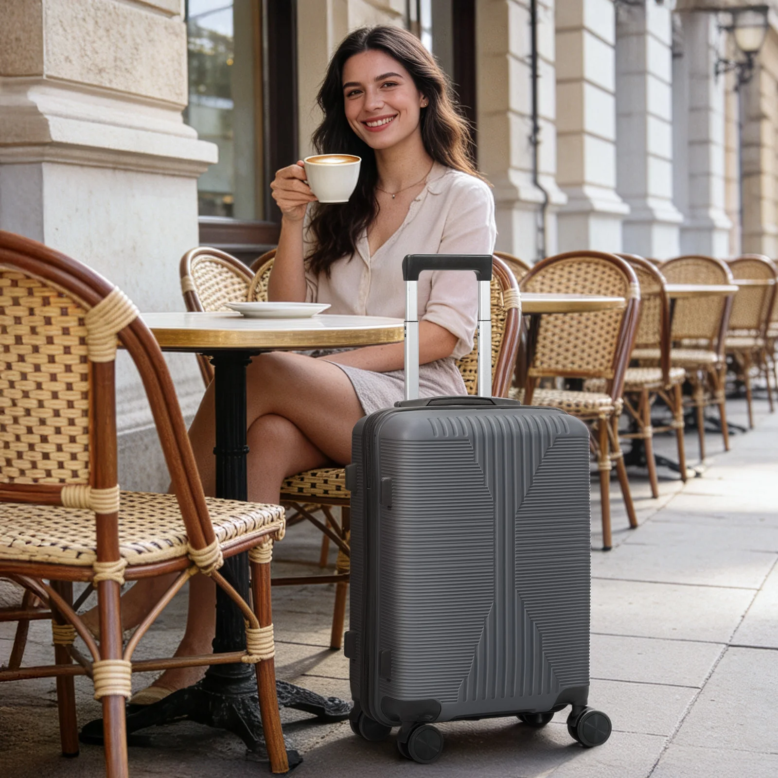 Чемодан на колесиках из полипропилена, 24 дюйма, без замка TSA, темно-серый
Чемодан на колесиках из полипропилена, 24 дюйма, без замка TSA, темно-серый