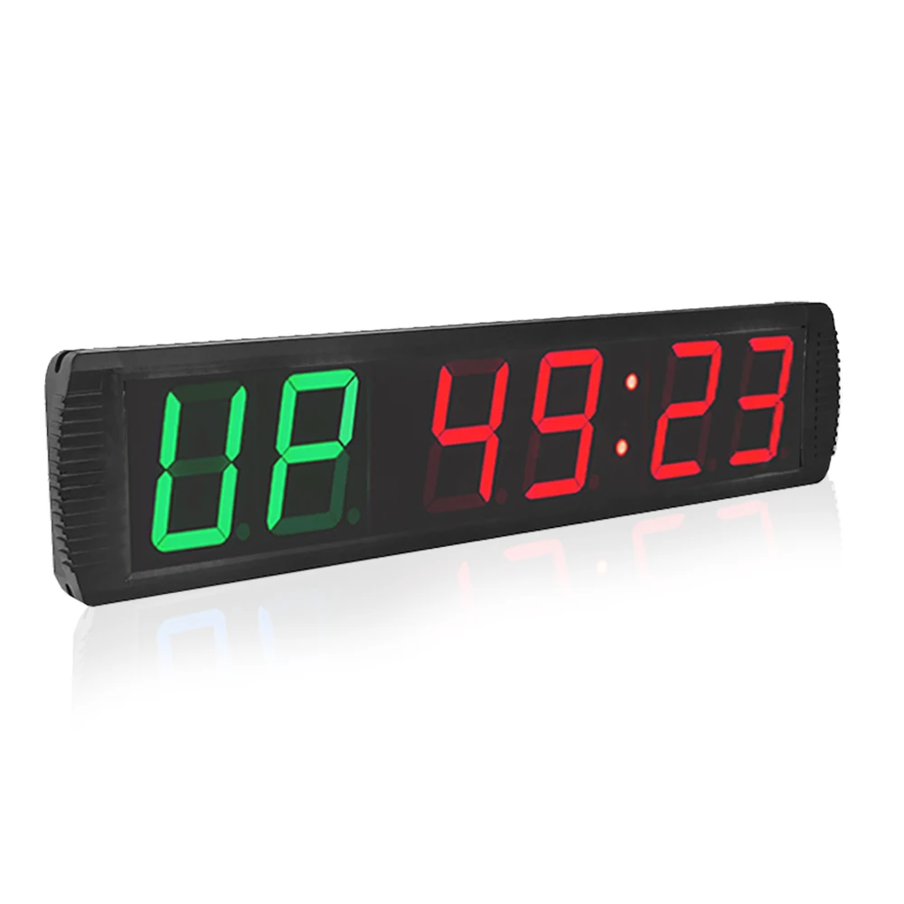 Wall Hanging Digital LED Clock, Gym Interval Timer, Portable Fitness Training and Sports Ideal with Remote, 4 Inch
Wall Hanging Digital LED Clock, Gym Interval Timer, Portable Fitness Training and Sports Ideal with Remote, 4 Inch