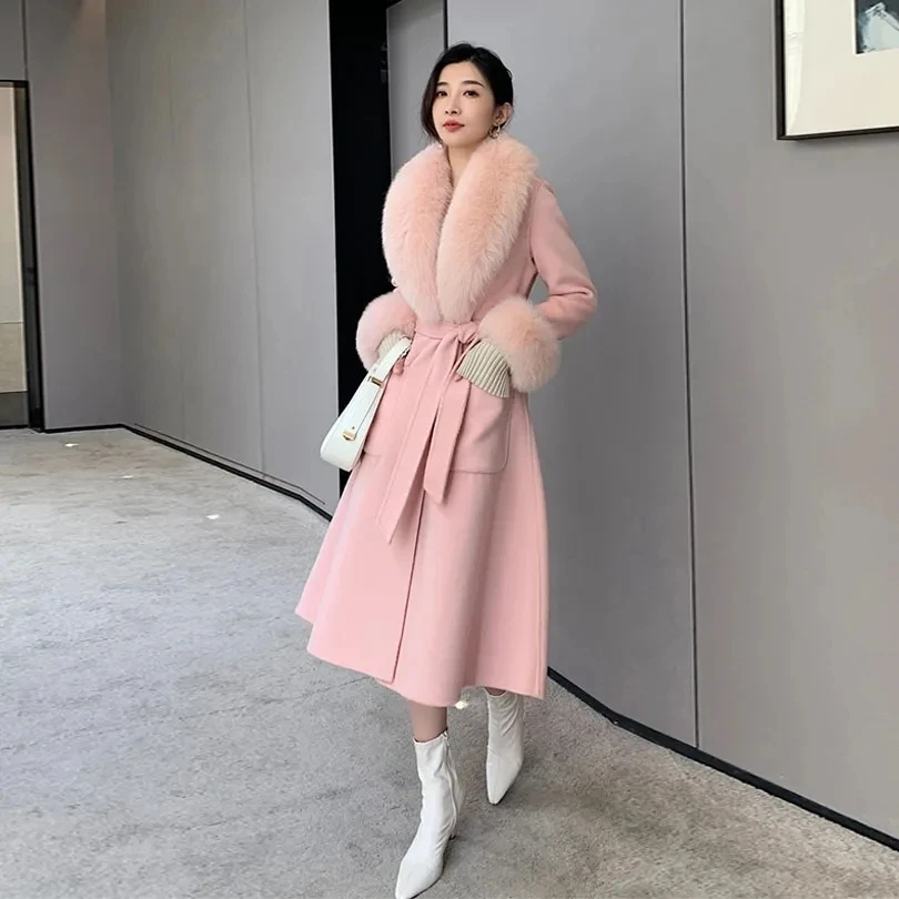 Pure-Colour Temperament Celebrity Coat 2025 Autumn Winter New Women Fur Coat Korean Large Hair Collar Woolen Coat Women Outwear
Pure-Colour Temperament Celebrity Coat 2025 Autumn Winter New Women Fur Coat Korean Large Hair Collar Woolen Coat Women Outwear