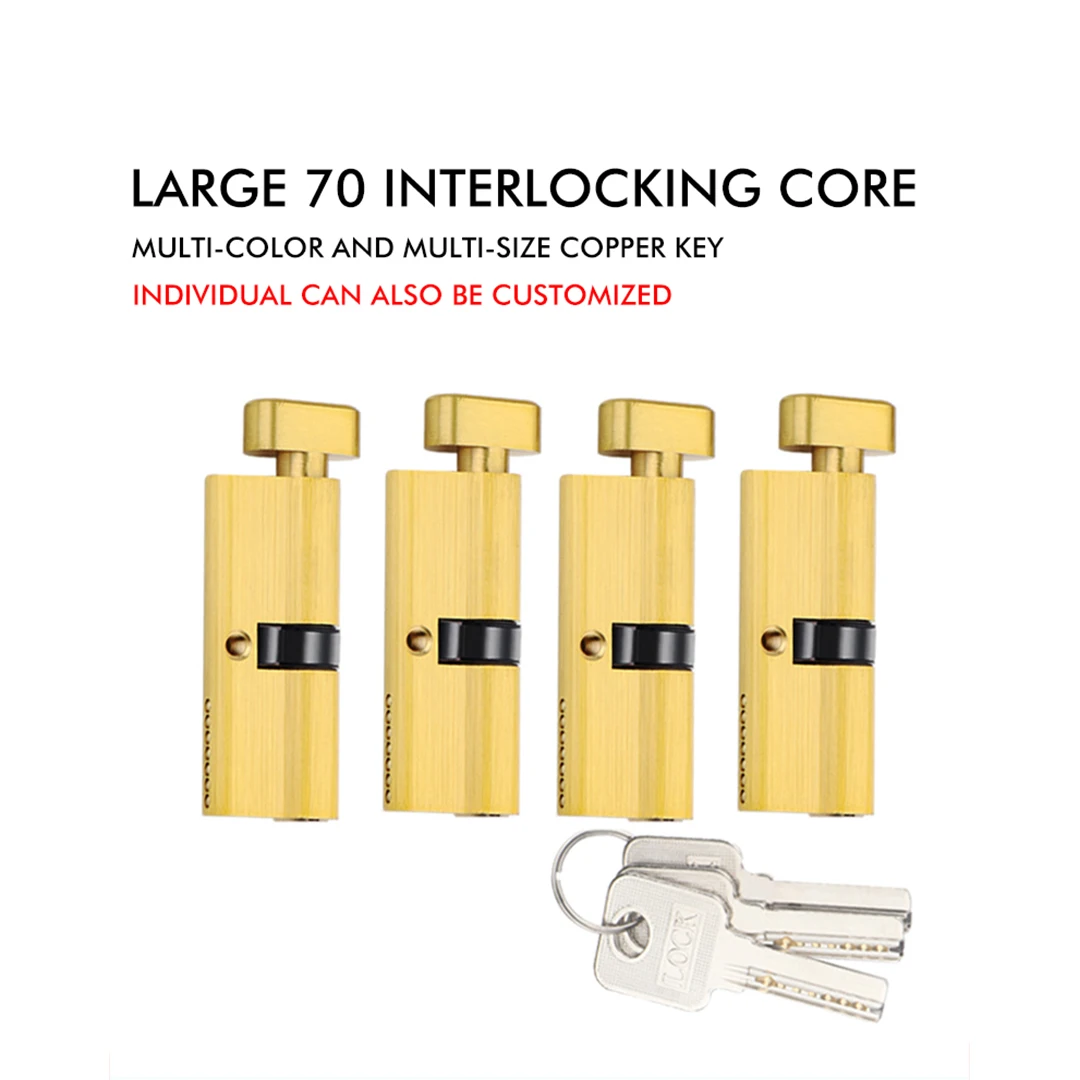 Anti-theft door lock single opening large 65 100mm lock core with 1 key all copper lock head
Anti-theft door lock single opening large 65 100mm lock core with 1 key all copper lock head