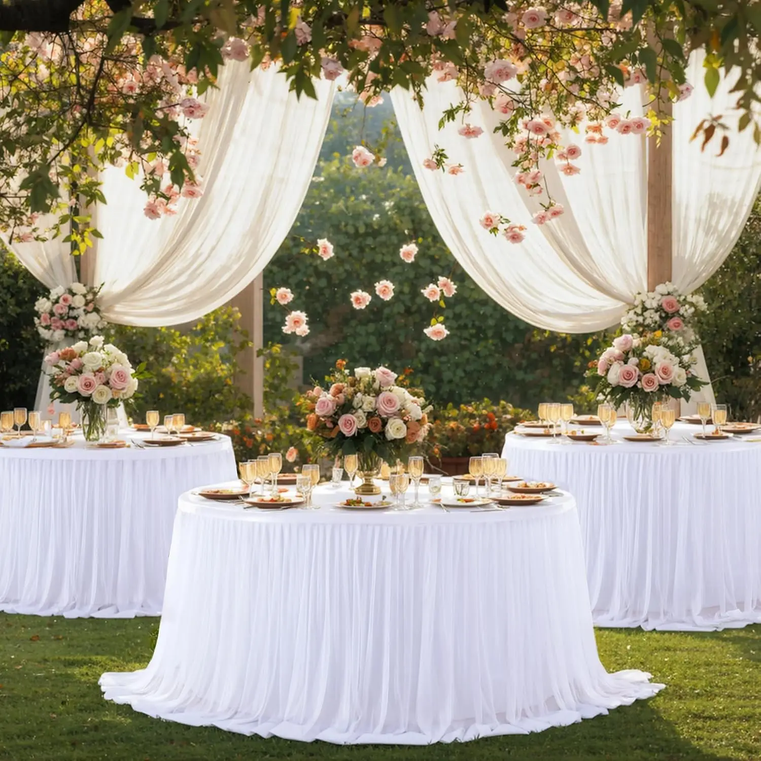 6ft 9ft Rectangle White Wrinkle Free Table Cover with Tutu Skirt for Wedding Party Birthday Baby Shower Cake Dessert Decorations
6ft 9ft Rectangle White Wrinkle Free Table Cover with Tutu Skirt for Wedding Party Birthday Baby Shower Cake Dessert Decorations