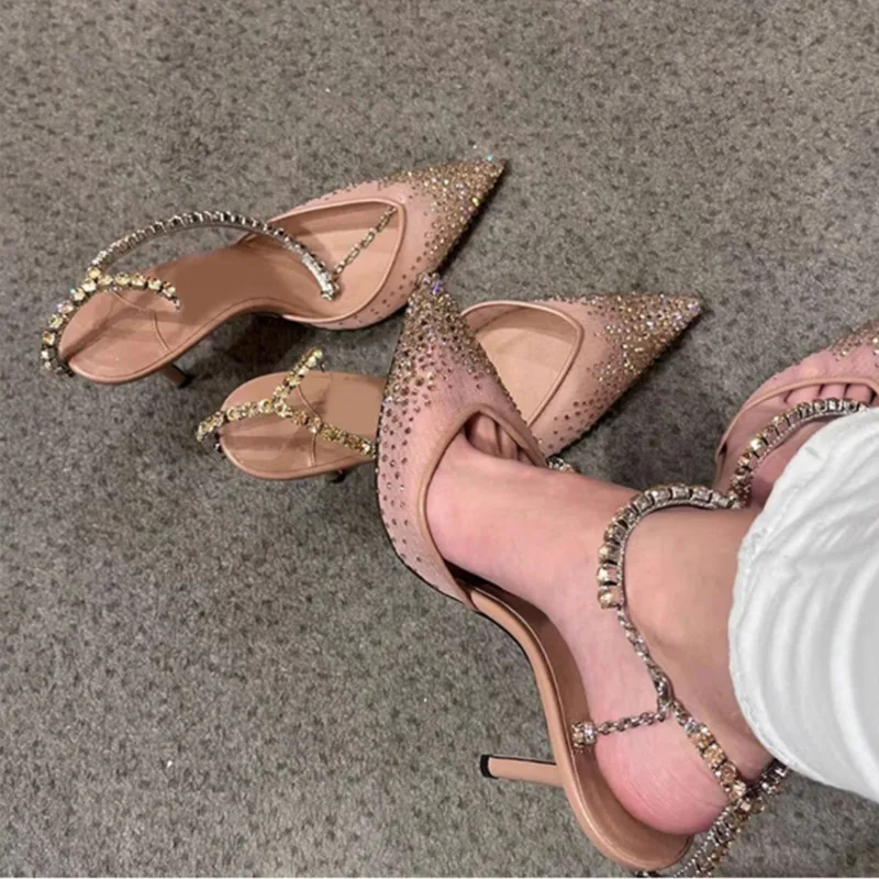 Mesh Hollow Out Crystal Ankle Strap Summer Sandals Woman Luxury Rhinestone Elegant Women High Heel Wedding Shoes Sandalias Mujer
Mesh Hollow Out Crystal Ankle Strap Summer Sandals Woman Luxury Rhinestone Elegant Women High Heel Wedding Shoes Sandalias Mujer