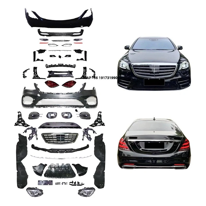 W222 for S-Class Car Upgrade Kit 2013-2018 Bumper with Fog Lights Bolt-On Front/Rear Headlights & Taillights
W222 for S-Class Car Upgrade Kit 2013-2018 Bumper with Fog Lights Bolt-On Front/Rear Headlights & Taillights