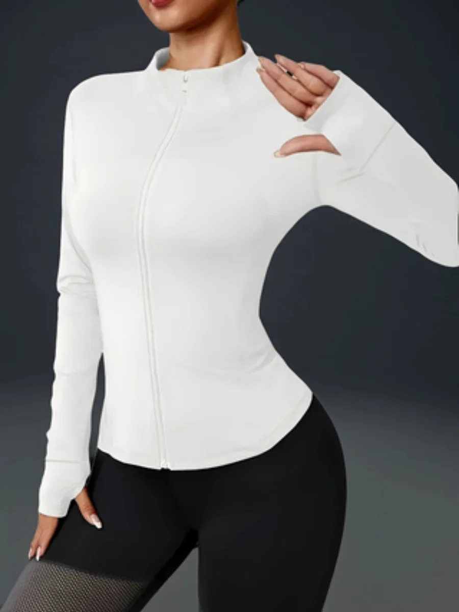 Zipper Jacket Sport Top Slim Long Sleeve Simple Versatile Korean Style Outerwear for Running And Cycling
Zipper Jacket Sport Top Slim Long Sleeve Simple Versatile Korean Style Outerwear for Running And Cycling