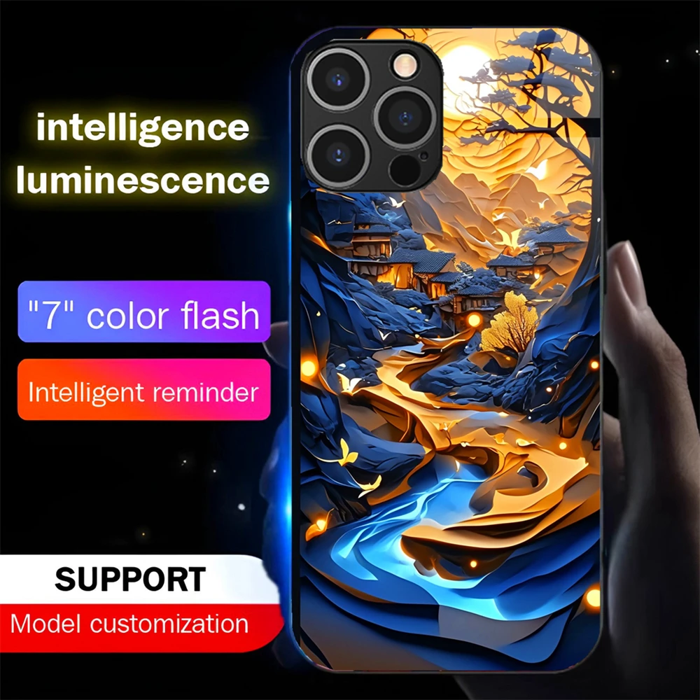 Classic Landscape Style Sound Music Control LED Light Up Phone Case For Samsung S25 S24 S23 FE S22 S21 S20 Plus Ultra A54 A14
Classic Landscape Style Sound Music Control LED Light Up Phone Case For Samsung S25 S24 S23 FE S22 S21 S20 Plus Ultra A54 A14