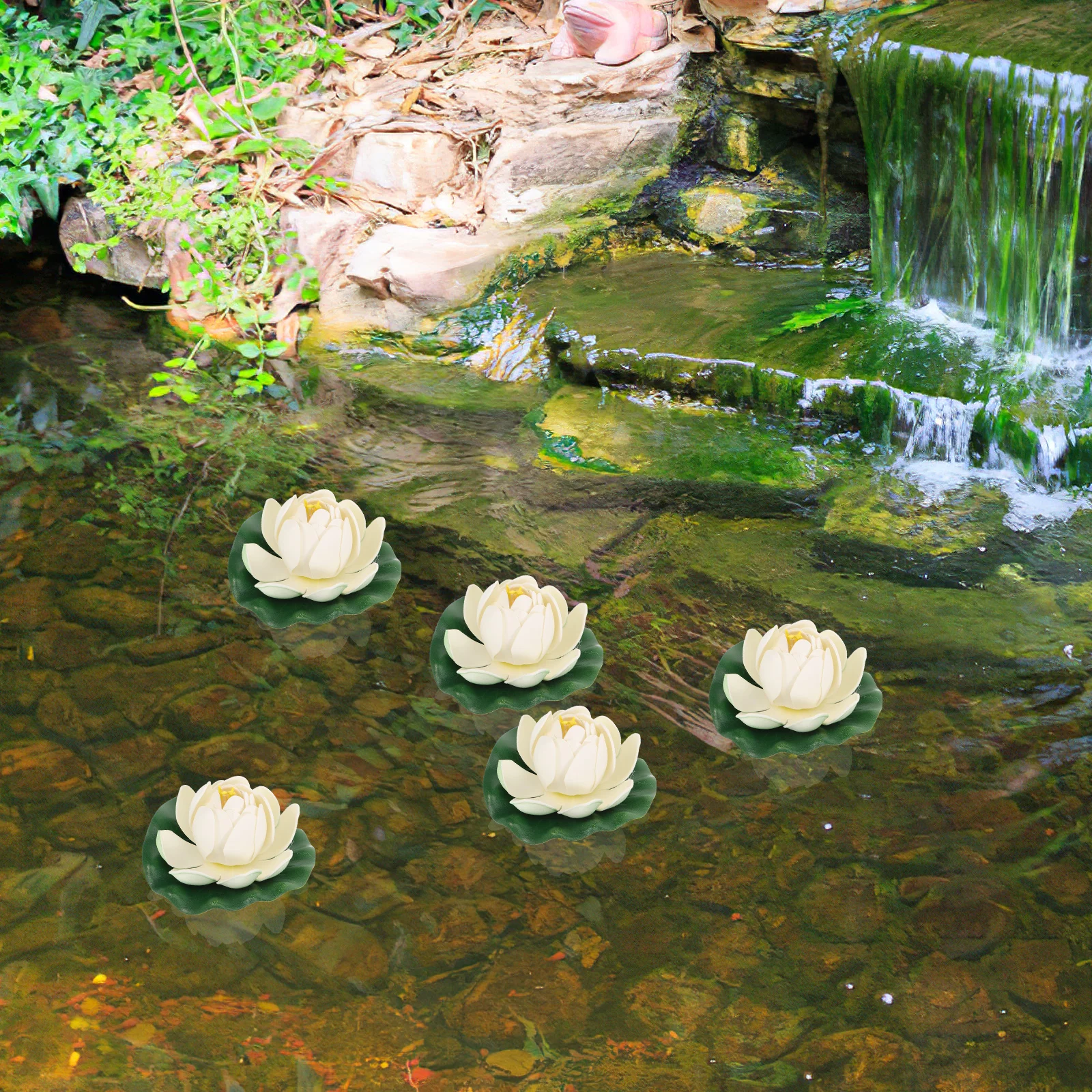 5Pcs Lifelike Artificial Lotus Flower Floating Decor Simulated Lotus Ornament Garden Pond Aquarium Floating Flowers
5Pcs Lifelike Artificial Lotus Flower Floating Decor Simulated Lotus Ornament Garden Pond Aquarium Floating Flowers