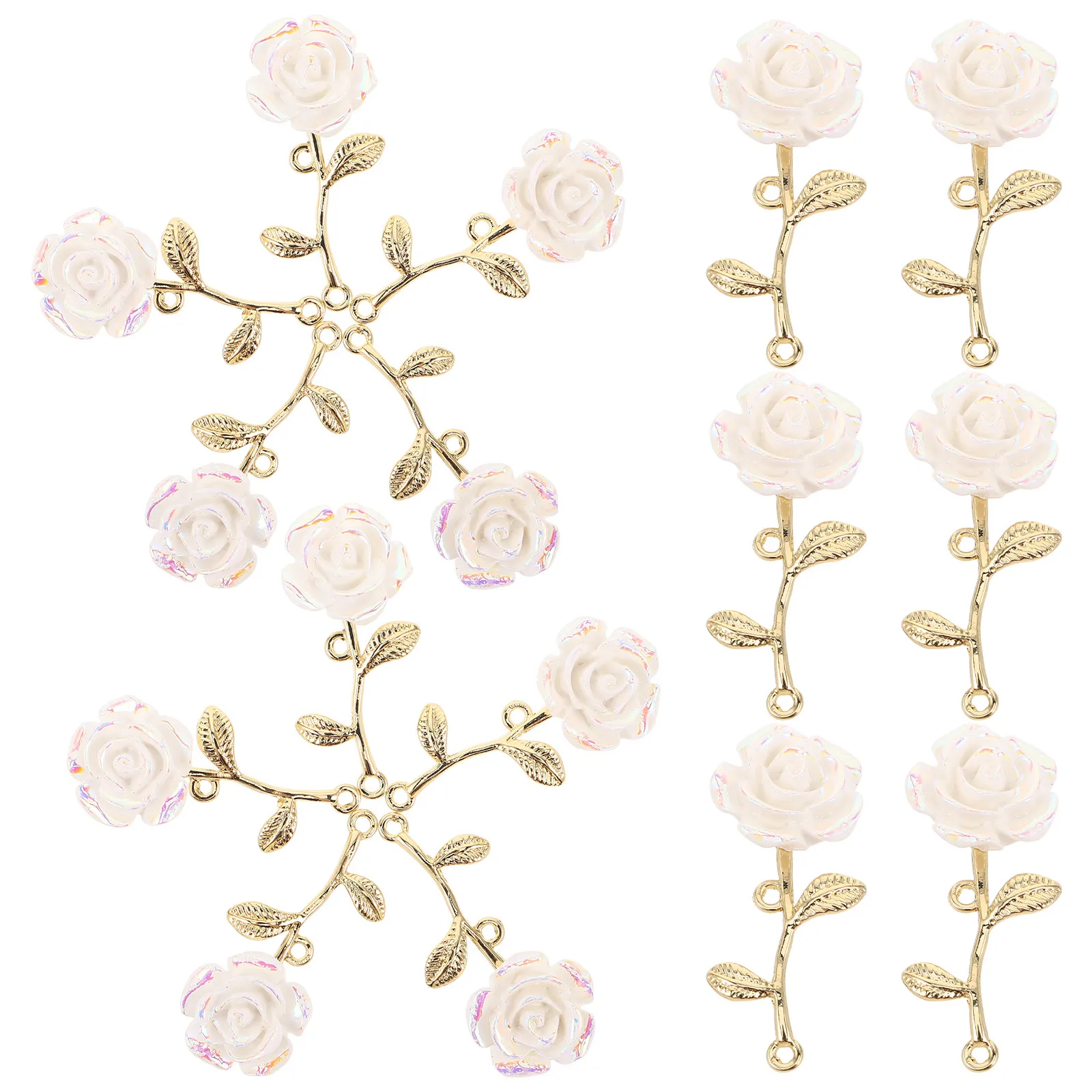20Pcs Gold Rose Enamel Charms Long Stem Dangle Pendants Elegant Flower Charms for DIY Necklace Bracelet Jewelry Making
20Pcs Gold Rose Enamel Charms Long Stem Dangle Pendants Elegant Flower Charms for DIY Necklace Bracelet Jewelry Making