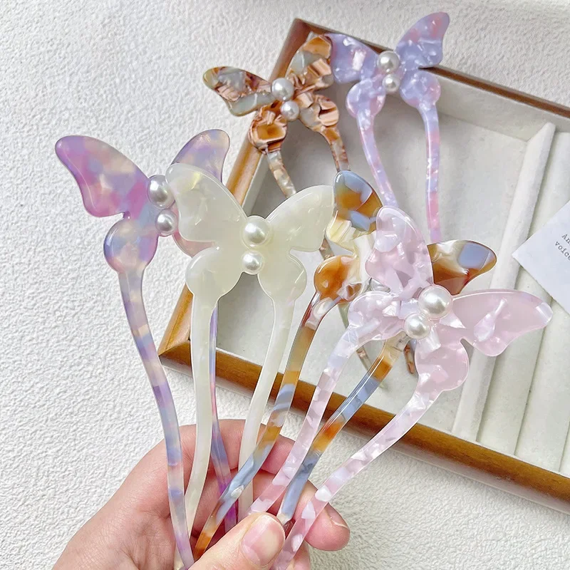 DS New French Pearl Butterfly Hairpin 15CM U-shaped Acetate Hair Pin Ins Trendy Hair Sticks Hair Accessories for Women Girls
DS New French Pearl Butterfly Hairpin 15CM U-shaped Acetate Hair Pin Ins Trendy Hair Sticks Hair Accessories for Women Girls