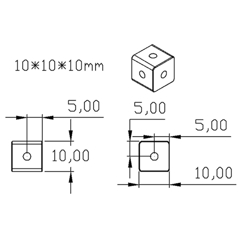 8pcs 10x10x10mm hexagonal nut M3 screw cube nut three sided fixed block connector DIY 3D printer accessory Acrylic case screw
8pcs 10x10x10mm hexagonal nut M3 screw cube nut three sided fixed block connector DIY 3D printer accessory Acrylic case screw