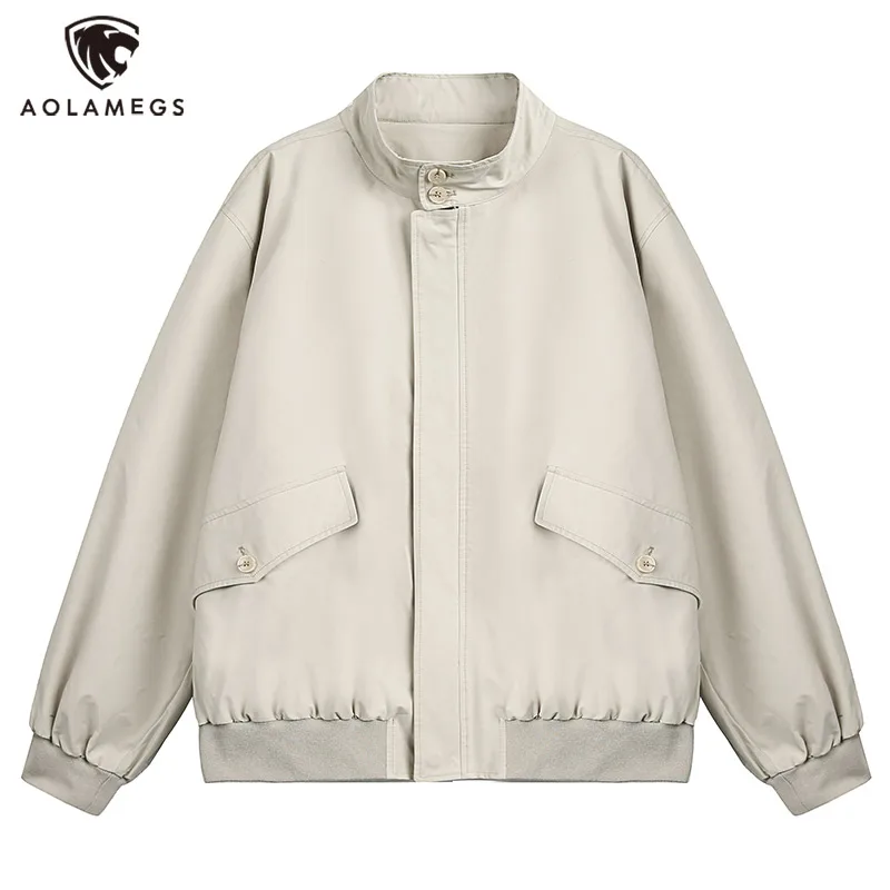 Men's Jacket Casual Stand Collar Loose Outwear Ins Style Zipper Large Pocket Long Sleeves Tops Solid Color Stylish Autumn Jacket
Men's Jacket Casual Stand Collar Loose Outwear Ins Style Zipper Large Pocket Long Sleeves Tops Solid Color Stylish Autumn Jacket