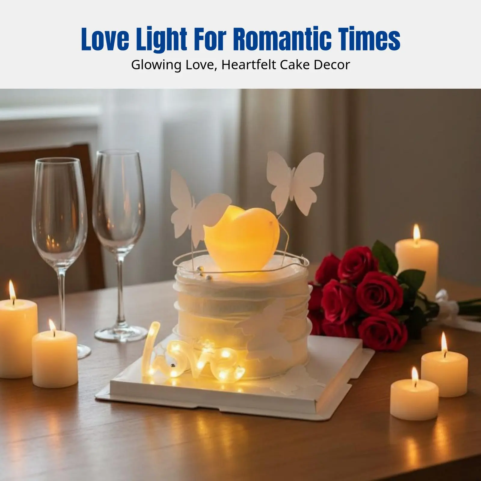 LED Heart Love Light Cake Topper, Fairy Ornaments, Romantic Valentine's Day, Birthday, Couple Proposal
LED Heart Love Light Cake Topper, Fairy Ornaments, Romantic Valentine's Day, Birthday, Couple Proposal