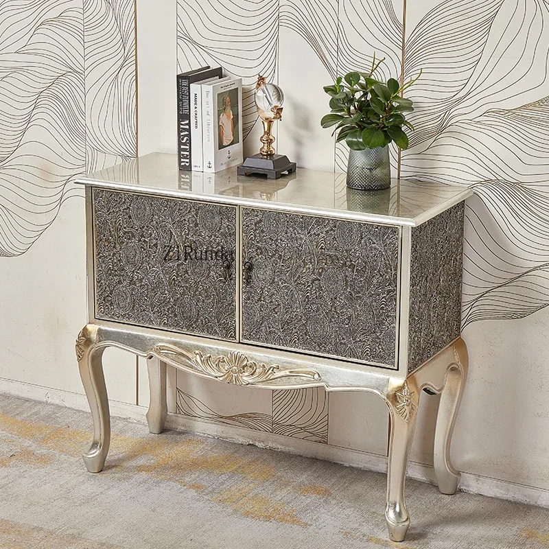 French medieval European side cabinet carved foyer porch cabinet TV locker
French medieval European side cabinet carved foyer porch cabinet TV locker