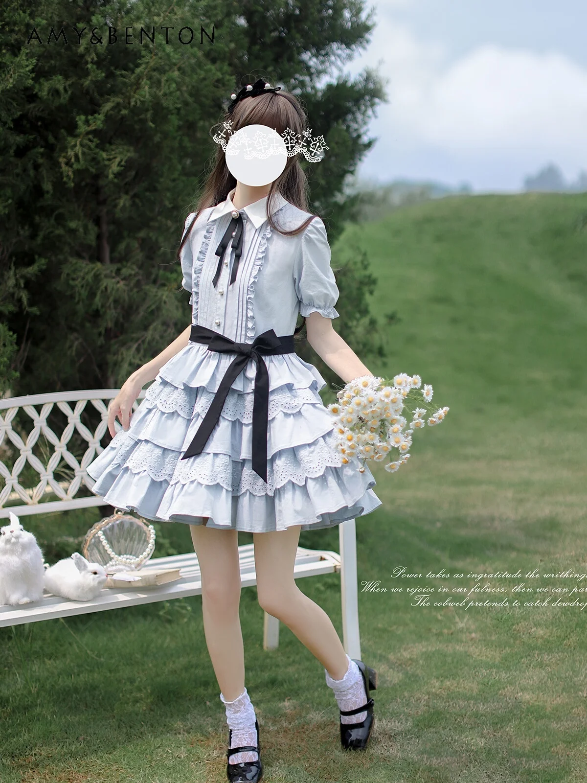 Sweet Cute Lolita Dresses Summer New Preppy Style Lapel Puff Sleeve Lace Up Slim Pleated Dress for Women Elegant Mini Dress
Sweet Cute Lolita Dresses Summer New Preppy Style Lapel Puff Sleeve Lace Up Slim Pleated Dress for Women Elegant Mini Dress