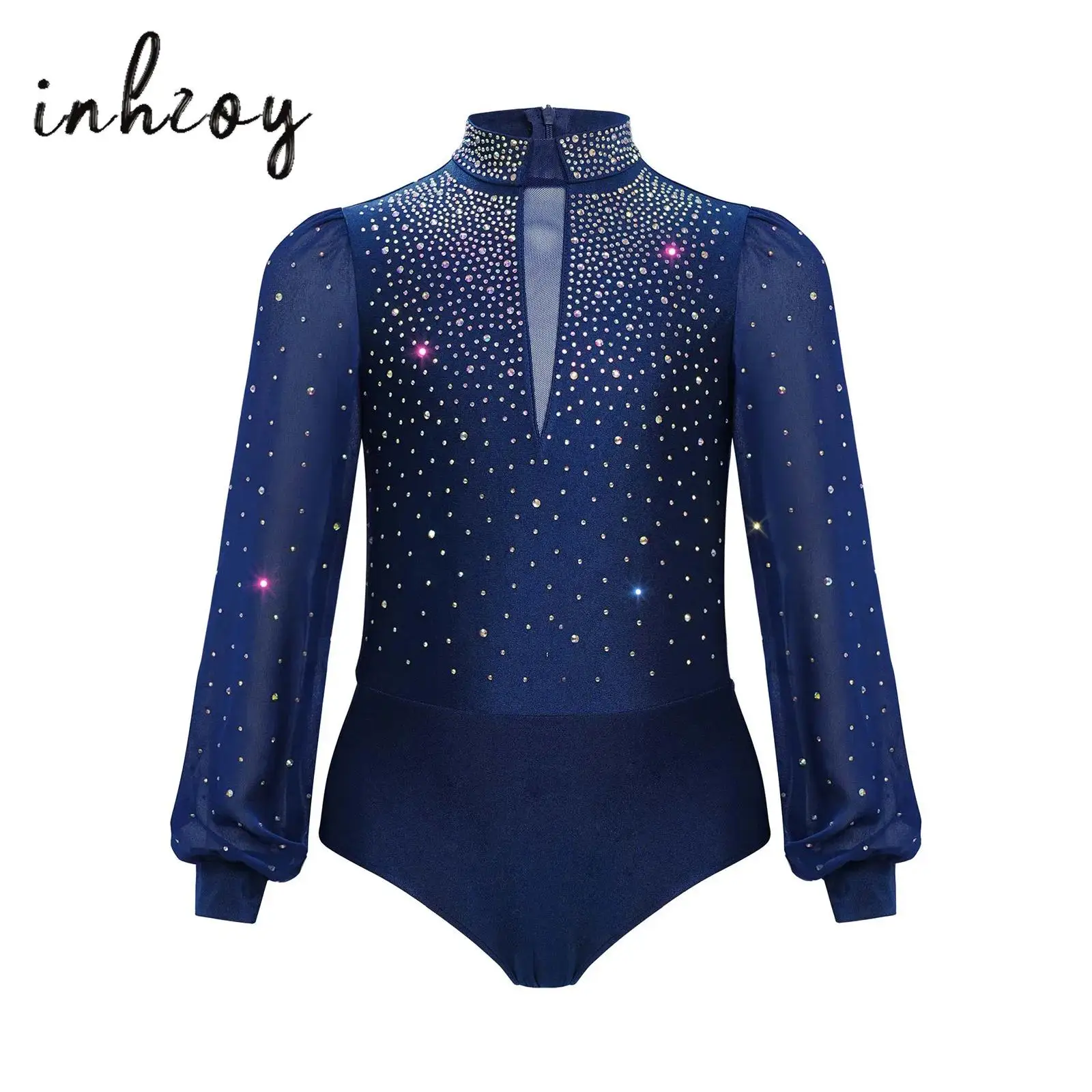Kids Boys Figure Skating Dance Bodysuit Long Sleeve Mock Neck Rhinestone Press Button Crotch Zipper Leotard Latin Dance Costume
Kids Boys Figure Skating Dance Bodysuit Long Sleeve Mock Neck Rhinestone Press Button Crotch Zipper Leotard Latin Dance Costume