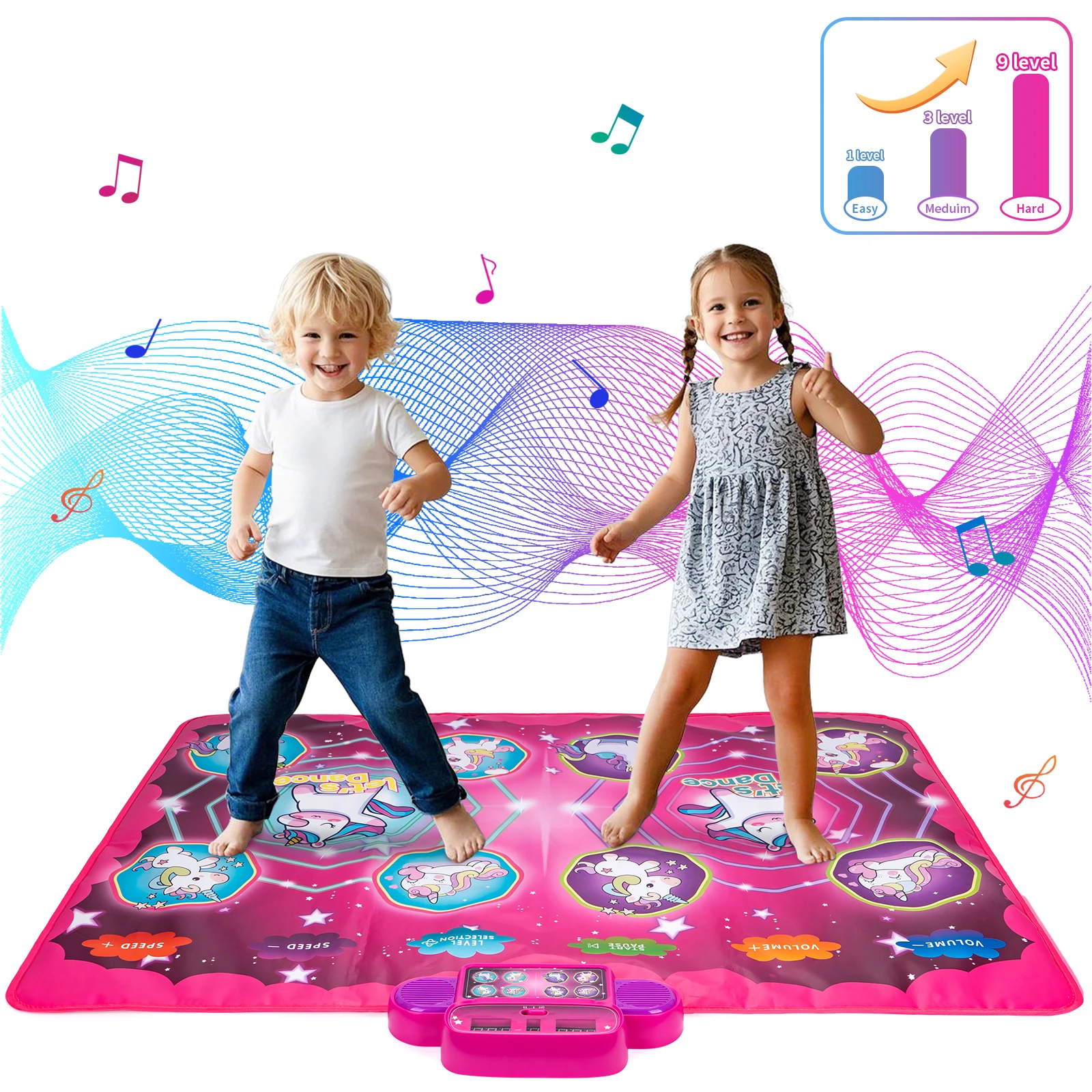 Kids Dancing Blanket Electronic Dance Mat Double Players Mode with 9 Levels Kid Floor Music Blanket Educational Toys Kids Gifts
Kids Dancing Blanket Electronic Dance Mat Double Players Mode with 9 Levels Kid Floor Music Blanket Educational Toys Kids Gifts