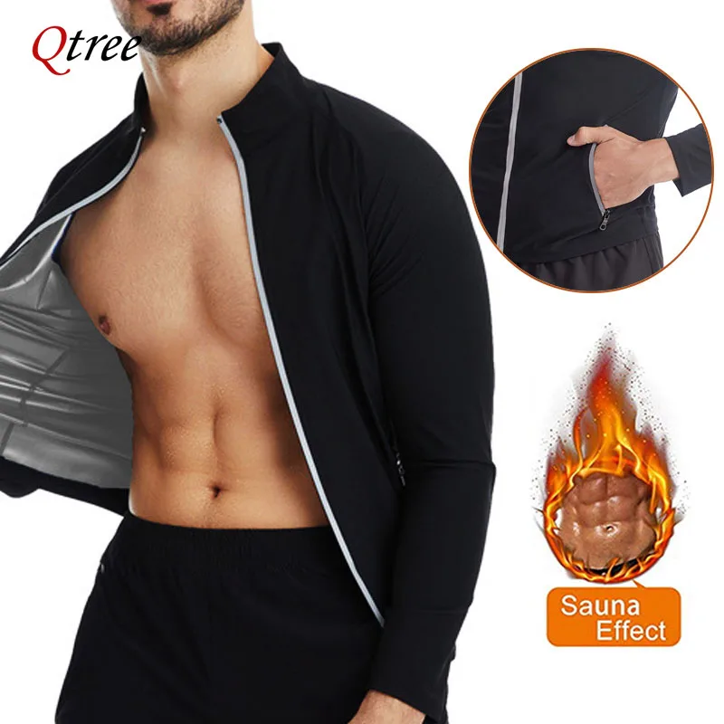 Qtree Workout Sauna Shirts Men Weight Loss Compression Sweat Suits Slimming Body Shaper Belly Trimmer with Pocket Waist Trainer
Qtree Workout Sauna Shirts Men Weight Loss Compression Sweat Suits Slimming Body Shaper Belly Trimmer with Pocket Waist Trainer