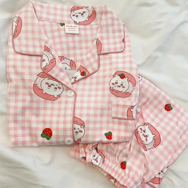 Anime Chiikawa Pajamas Hachiware Loose Long-Sleeved Shirt and Pants Household Clothes Cute Nightwear Cartoon Homewear Gift
Anime Chiikawa Pajamas Hachiware Loose Long-Sleeved Shirt and Pants Household Clothes Cute Nightwear Cartoon Homewear Gift