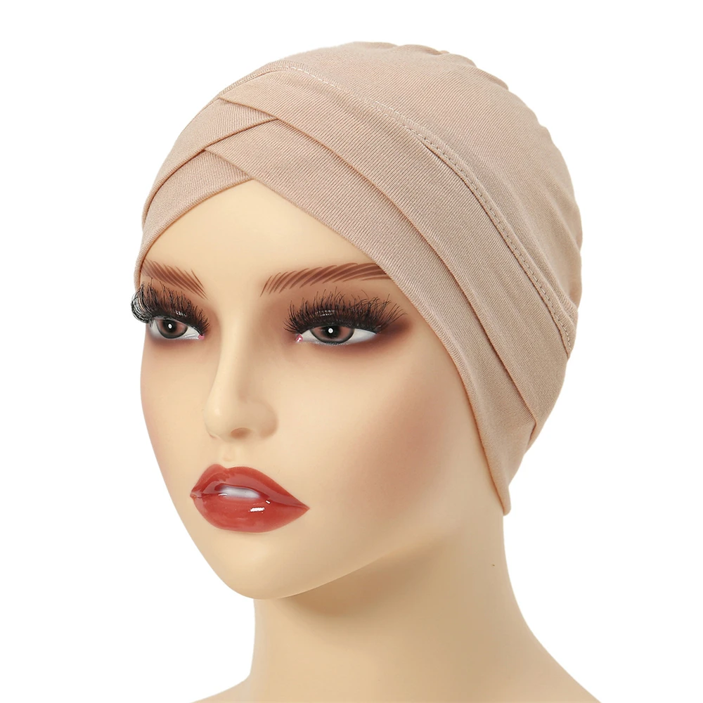 New Forehead Cross Turban Cap Underscarf Muslim Headscarf Solid Colors Headband Women Inner Hijabs Chemo Hat Hair Accessories
New Forehead Cross Turban Cap Underscarf Muslim Headscarf Solid Colors Headband Women Inner Hijabs Chemo Hat Hair Accessories