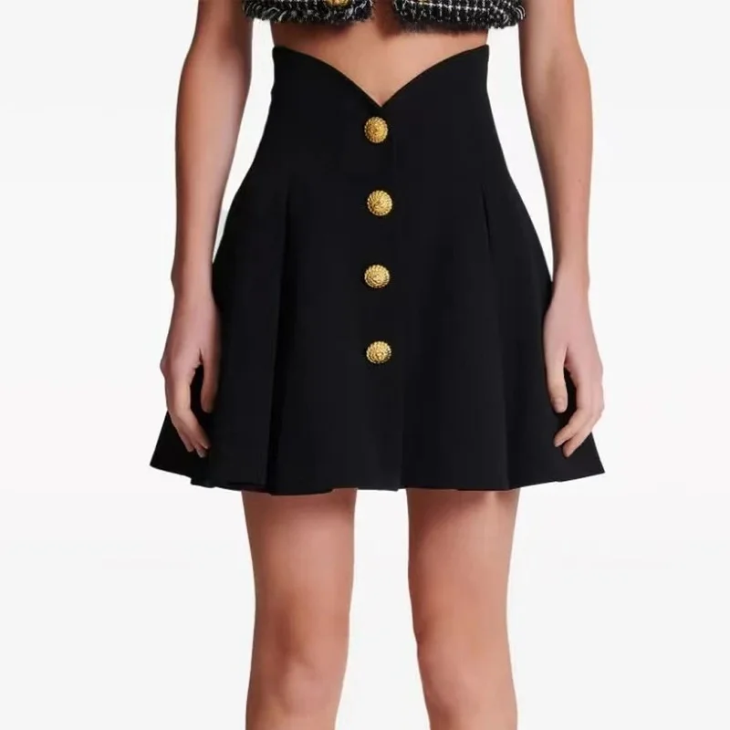Black High Waist A-Line Skirt Women's Pleated Versatile Half Body Skirt Summer 2024 New Style Commute Polyester Fiber
Black High Waist A-Line Skirt Women's Pleated Versatile Half Body Skirt Summer 2024 New Style Commute Polyester Fiber